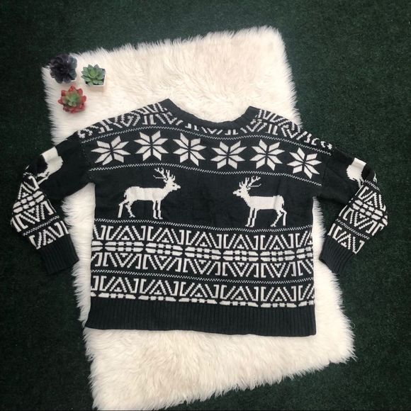 Reindeer Festive Folk Legend Cardigan Sweater - Picture 6 of 16